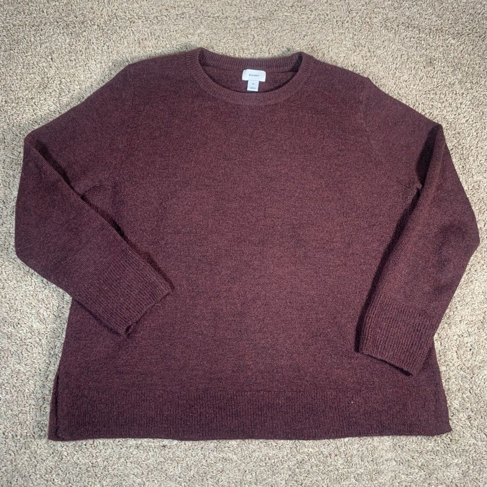 Old Navy Sweater Mens XL Red Crew Neck Pullover Long Sleeve Nylon‎ Blend SOFT